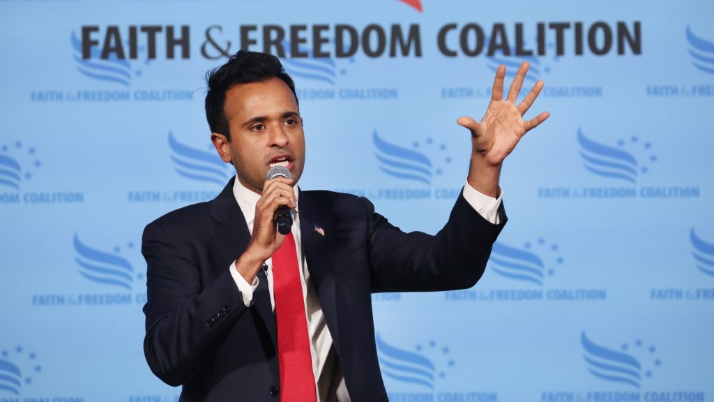 Vivek Ramaswamy’s firm courts GOP officials as he pushes businesses to stay out of politics