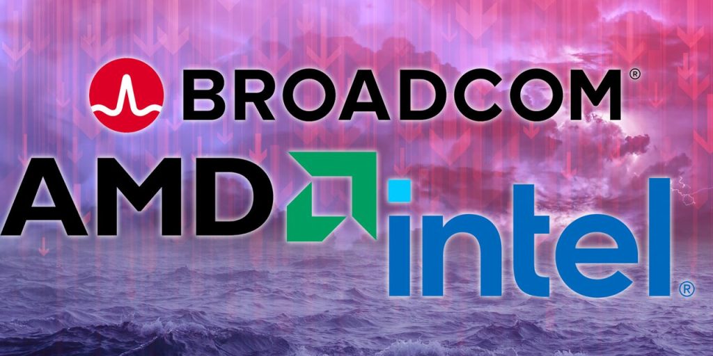 Intel stock suffers worst week in a year, while AMD, Broadcom notch six-session losing streaks